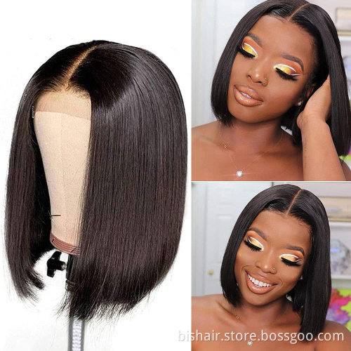 Straight Hair Wig 4x4 Lace Closure Lace Front Wig Real Human Hair Wig Suitable for Women 150% Density Pre-connected Natural Hair